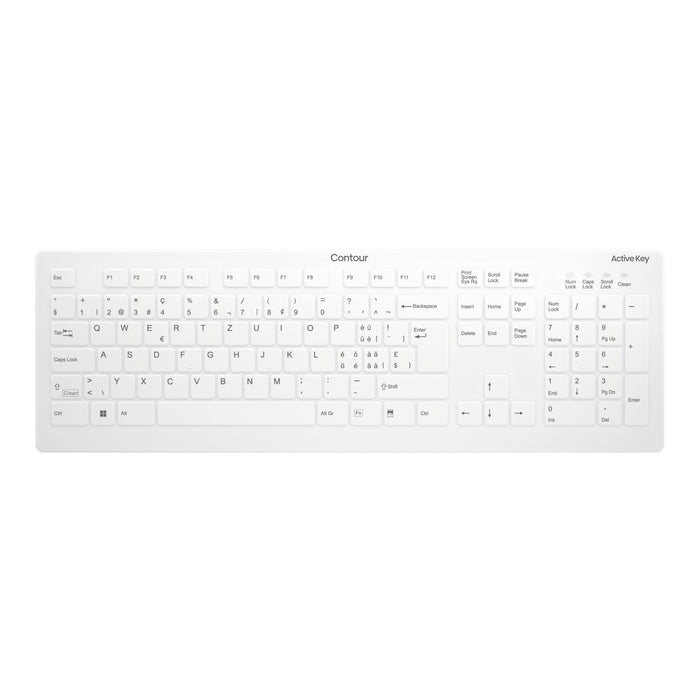 EAN 7061118310439 - Contour Design Active Key AK-C8112 teclado Médico RF inalámbrico QWERTZ Suizo Blanco imagen 1