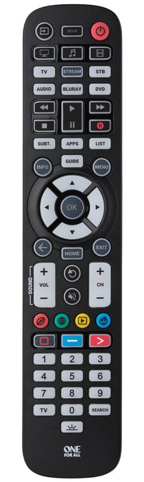 EAN 8716184075001 - One For All Essential 6 mando a distancia IR inalámbrico DVD/Blu-ray, IPTV, Altavoz para barra de sonido, imagen 1