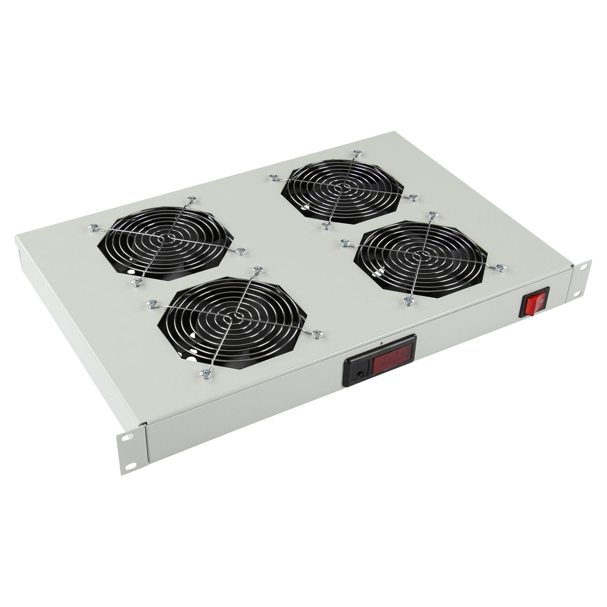 Hyarn Fan Module 4 Fans, Digital Thermostat Rack Mount Fan Module 1u — InpexOpcion