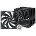 EAN 4895213703260 - ARCTIC F12 PWM PST Carcasa del ordenador Ventilador 12 cm Negro 5 pieza(s) imagen 1