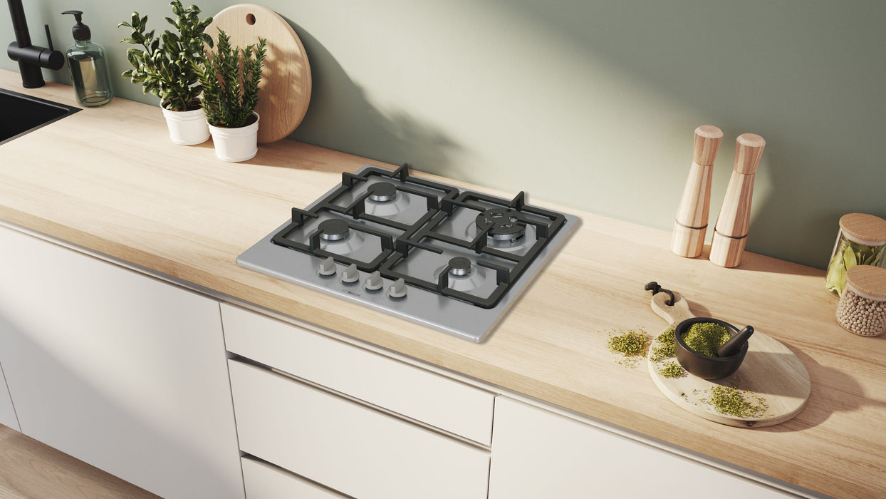 EAN 4242005484614 - Bosch Serie 4 PGH6B5K90 hobs Acero inoxidable Integrado 60 cm Encimera de gas 4 zona(s) imagen 6