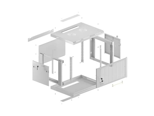 EAN 5901969447446 - Lanberg WF01-6604-23S armario rack 4U Bastidor de pared Gris imagen 12