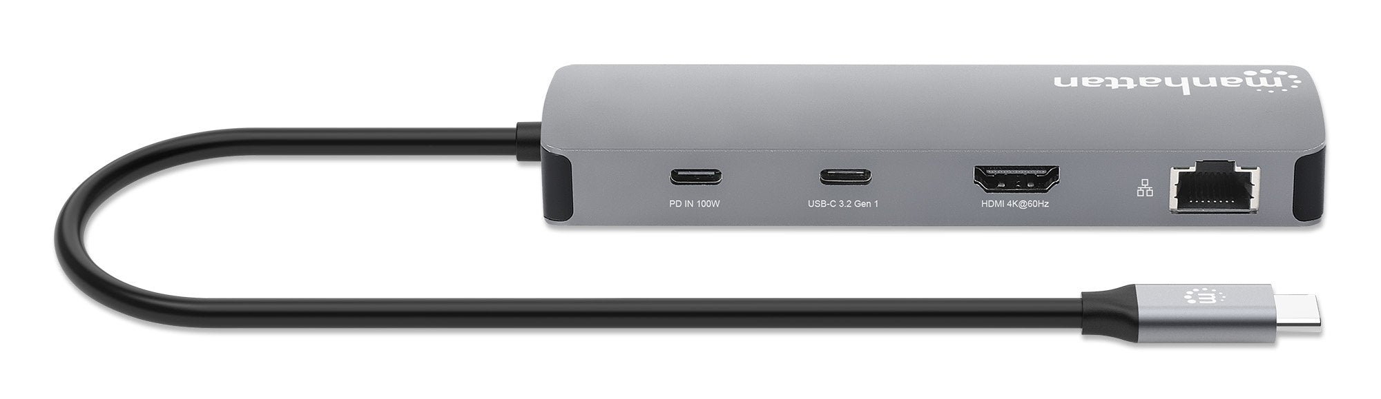 EAN 766623190459 - Manhattan 190459 base para portátil y replicador de puertos Alámbrico USB 3.2 Gen 1 (3.1 Gen 1) Type-C Gri imagen 6