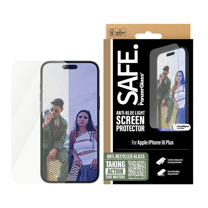 EAN 5715685002908 - PanzerGlass SAFE. by ® Anti-Blue Light Screen Protector iPhone 16 Plus | 15 Plus | Ultra-Wide Fit Protect imagen 2