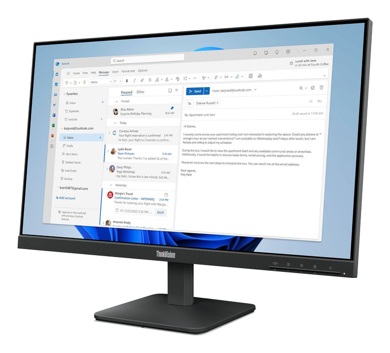 EAN 0198156628701 - Lenovo ThinkVision S24-4e pantalla para PC 60,5 cm (23.8") 1920 x 1080 Pixeles Full HD LED Negro imagen 2