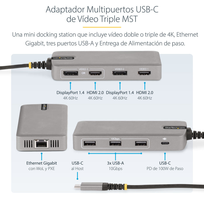 EAN 0065030896078 - StarTech.com 117B-USBC-MULTIPORT base para portátil y replicador de puertos Alámbrico USB 3.2 Gen 2 (3.1  imagen 11