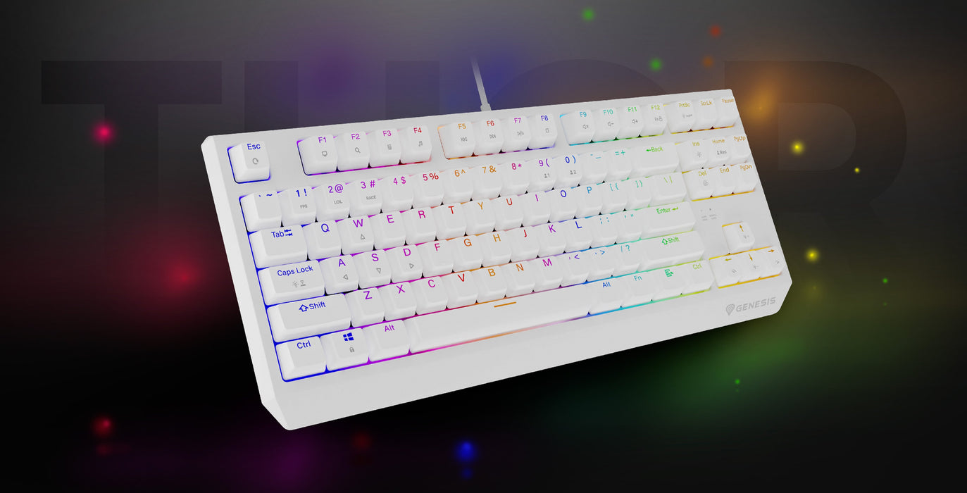 EAN 5901969443301 - GENESIS Thor 230 TKL teclado Juego USB + RF Wireless + Bluetooth QWERTY Blanco imagen 19