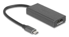 EAN 4043619643165 - DeLOCK 64316 adaptador de cable de vídeo 0,15 m USB Tipo C HDMI + DisplayPort Gris imagen 1