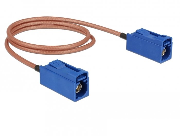 EAN 4043619896677 - DeLOCK 89667 cable coaxial RG-316 0,5 m FAKRA C Azul, Marrón imagen 1