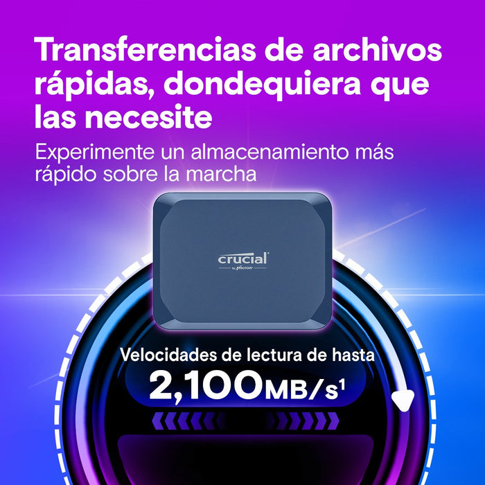 EAN 0649528942036 - Crucial X10 2 TB USB Tipo C USB 3.2 Gen 2x2 Azul imagen 3
