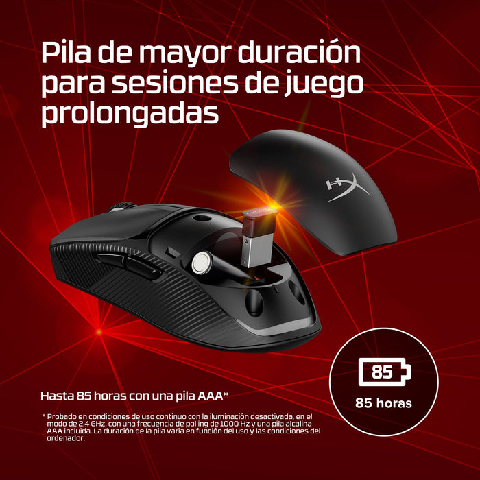 EAN 0198122802449 - HyperX Pulsefire Fuse Wireless Gaming Mouse ratón Juego Ambidextro RF Wireless + Bluetooth Óptico 12000 D imagen 9