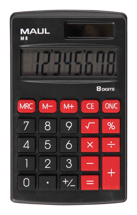 EAN 4002390085151 - MAUL M 8 calculadora Bolsillo Pantalla de calculadora Negro, Rojo imagen 1