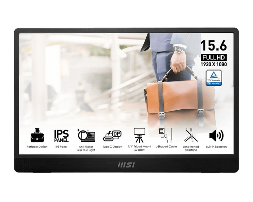 EAN 4711377131735 - MSI PRO MP161DE E2 pantalla para PC 39,6 cm (15.6") 1920 x 1080 Pixeles Full HD LED Negro imagen 1