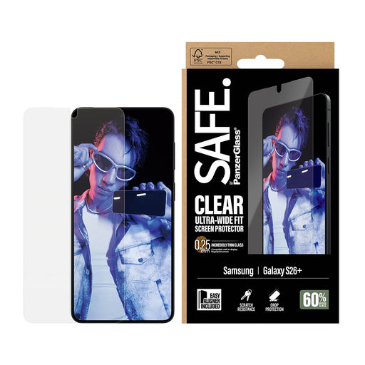 EAN 5715685033957 - PanzerGlass SAFE. by ® Screen Protector Samsung Galaxy S26+ | Ultra-Wide Fit w. EasyAligner Protector de  imagen 2