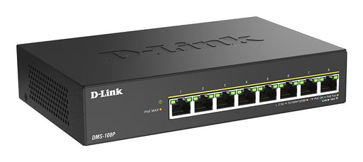 EAN 0790069476839 - D-Link DMS-108P/E switch No administrado 2.5G Ethernet (100/1000/2500) Energía sobre Ethernet (PoE) Negro imagen 2