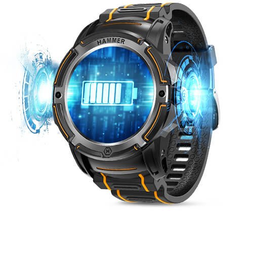 EAN 5902983620709 - myPhone HAMMER Watch Plus 3,43 cm (1.35") AMOLED Digital 390 x 390 Pixeles Pantalla táctil Negro, Naranja imagen 3