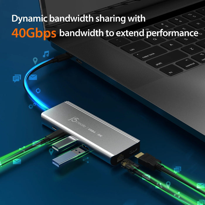 EAN 4712795086614 - j5create JCD403-N hub de interfaz USB Tipo C 10000 Mbit/s Gris imagen 6