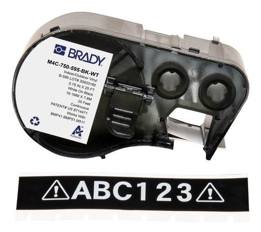 EAN 888434592502 - Brady M4C-750-595-BK-WT etiqueta de impresora Negro, Blanco Etiqueta para impresora autoadhesiva imagen 1