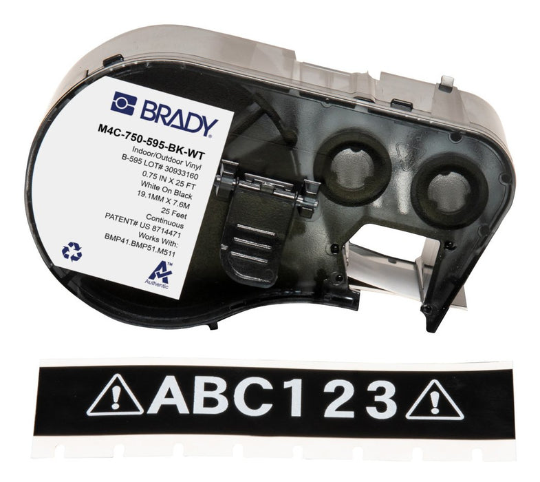EAN 888434592502 - Brady M4C-750-595-BK-WT etiqueta de impresora Negro, Blanco Etiqueta para impresora autoadhesiva imagen 1