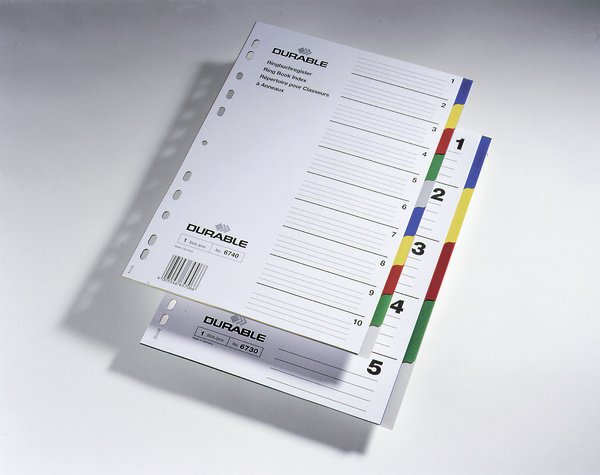 EAN 4005546657066 - Durable 6740 Separador en blanco con pestaña Polipropileno (PP) Multicolor imagen 2