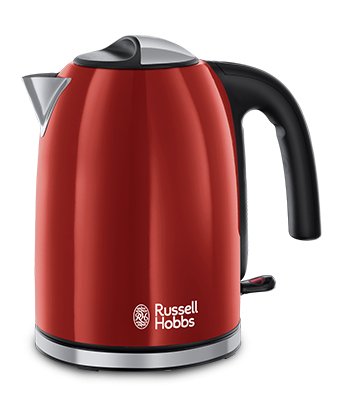 EAN 4008496877607 - Russell Hobbs 20412-70 tetera eléctrica 1,7 L Negro, Rojo, Acero inoxidable imagen 1