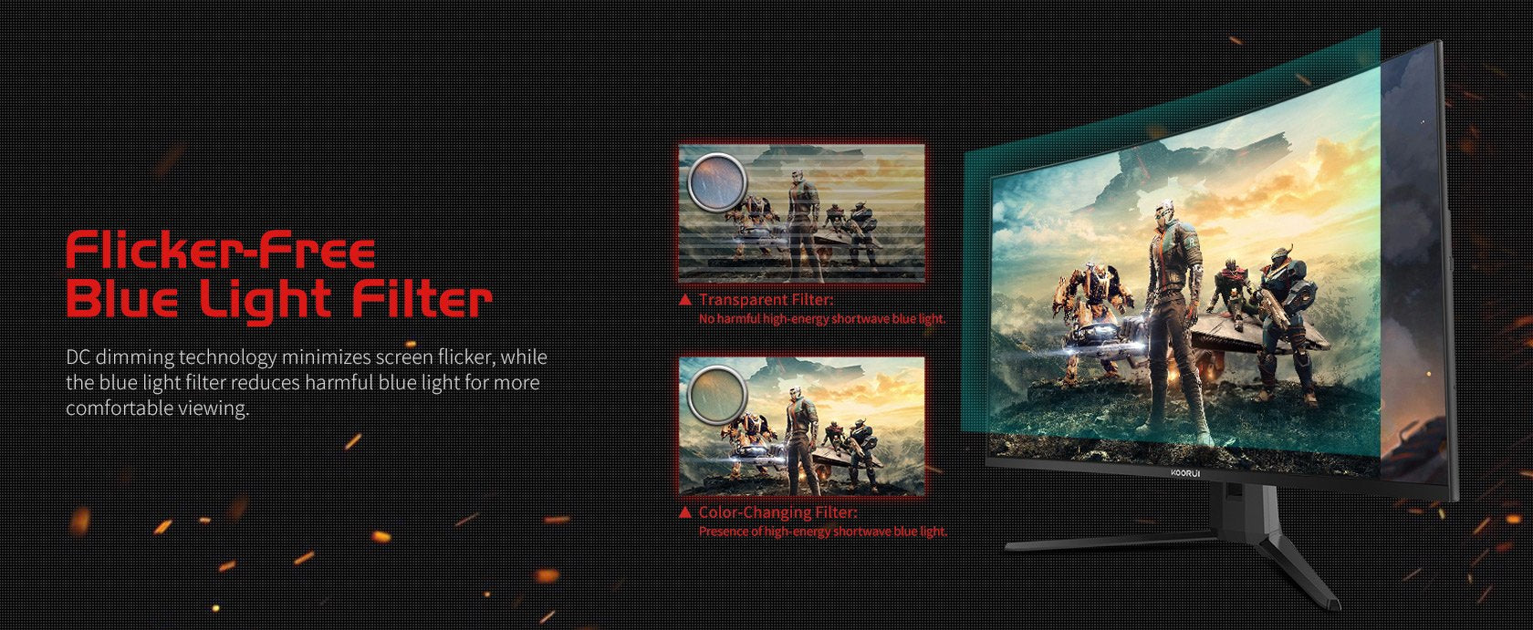 EAN 6940017322501 - Koorui G3221SC pantalla para PC 80 cm (31.5") 2560 x 1440 Pixeles Quad HD Negro imagen 16