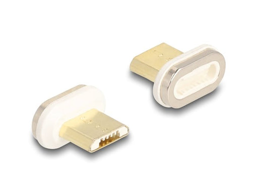 EAN 4043619665754 - DeLOCK 66575 cambiador de género para cable magnet USB Micro-B Oro, Blanco imagen 1