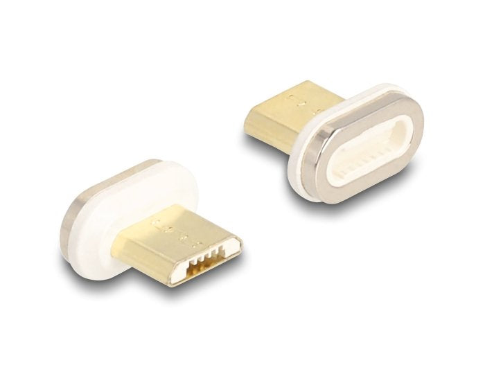 EAN 4043619665754 - DeLOCK 66575 cambiador de género para cable magnet USB Micro-B Oro, Blanco imagen 1