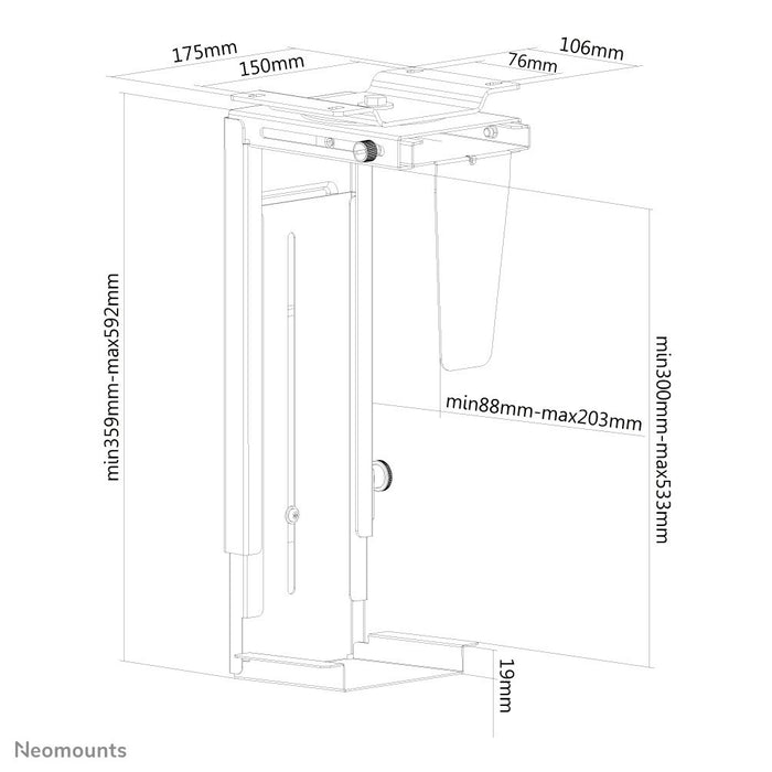EAN 8717371445720 - Neomounts NM-CPU100BLACK soporte de CPU Soporte de CPU para instalación en escritorio Negro imagen 17