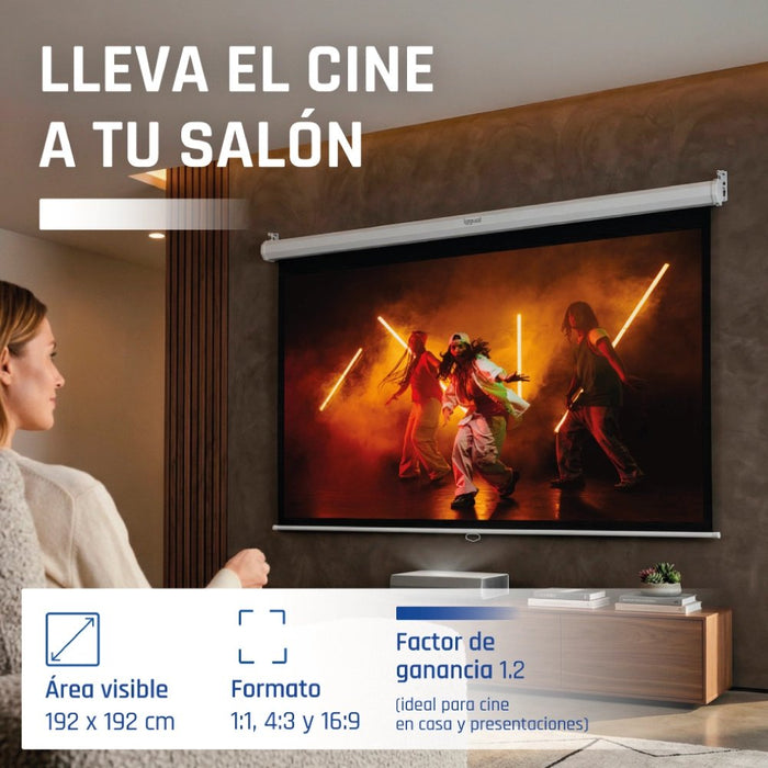 EAN 8435364308486 - iggual PSIMS200 pantalla de proyección 2,82 m (111") 1:1 imagen 6