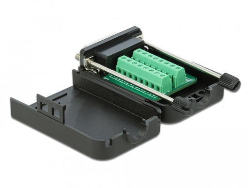 EAN 4043619665679 - DeLOCK 66567 cambiador de género para cable serial Sub-D15 16 pin terminal block Negro imagen 2