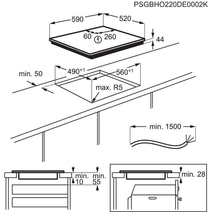 EAN 7333394124315 - Electrolux EIV63443CT Negro Integrado 60 cm Con placa de inducción 4 zona(s) imagen 22