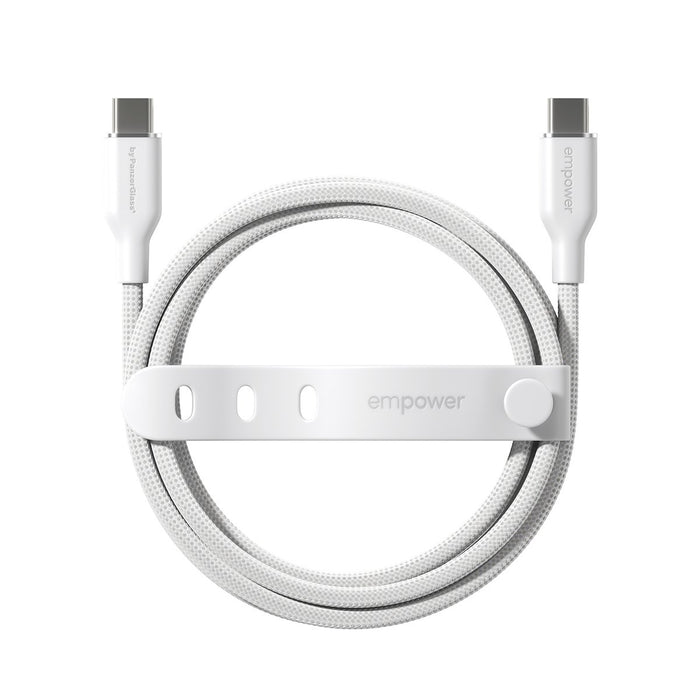 EAN 5715685027642 - PanzerGlass empower™ by ® Racing 60W USB-C to USB-C Cable | USB 2.0 | 2M | Silver White cable USB Blanco imagen 4