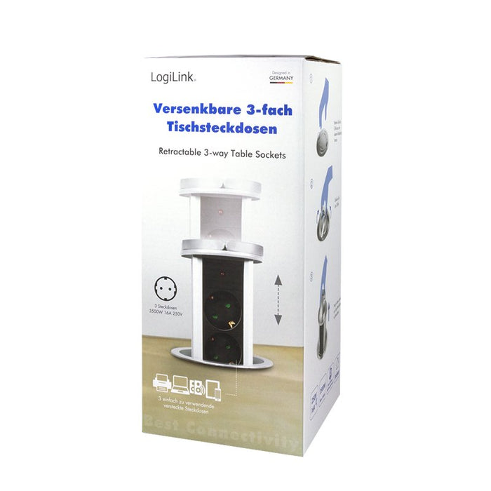 EAN 4052792061888 - LogiLink LPS235A base múltiple 1,8 m 3 salidas AC Interior Negro, Plata imagen 9