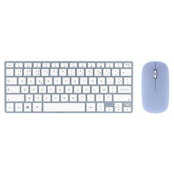 EAN 3303170111239 - T'nB KBCOLORBL teclado Ratón incluido Bluetooth AZERTY Francés Azul, Gris imagen 1