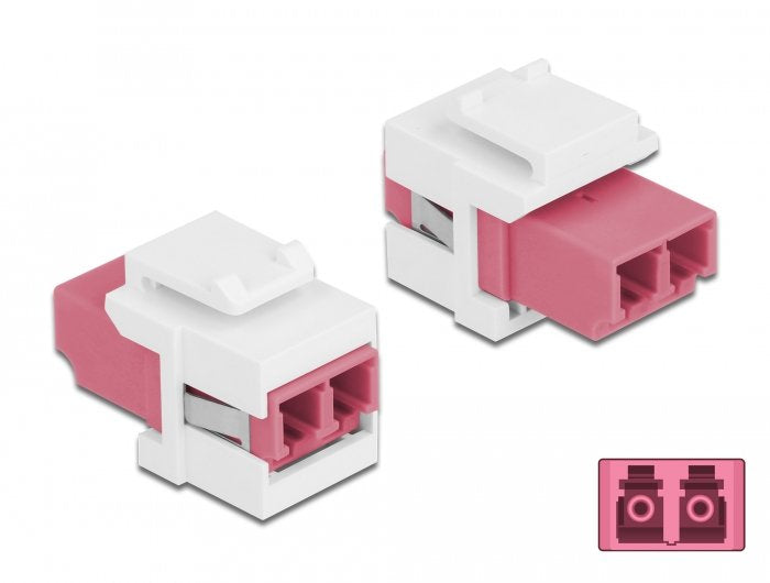 EAN 4043619868186 - DeLOCK Keystone Module LC Duplex female to LC Duplex female Rosa, Blanco imagen 3
