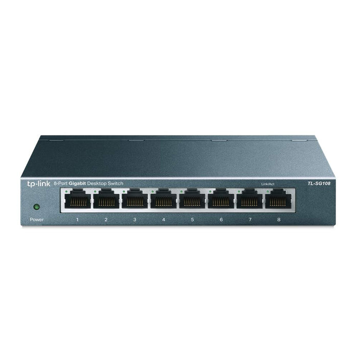 Tp-Link Tl-Sg108 Switch 8 Puertos Gigabit 10/100/1000 Mbps Metálico