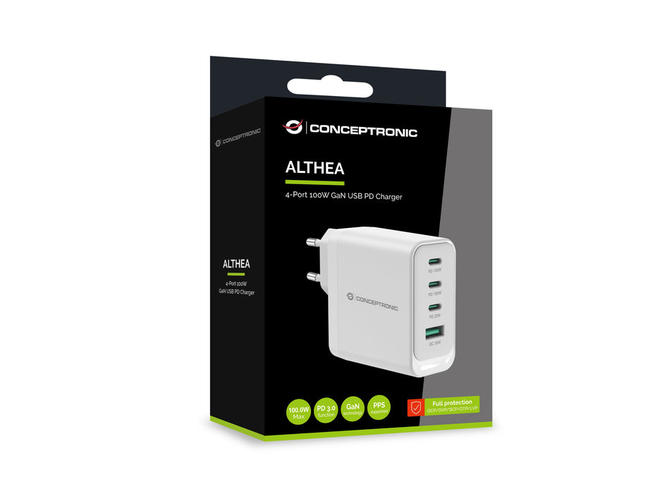 EAN 4015867240731 - Conceptronic ALTHEA22W100 cargador de dispositivo móvil Universal Blanco Corriente alterna Carga rápida I imagen 5