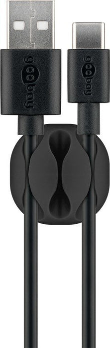 EAN 4040849703980 - Goobay 70398 organizador de cables Escritorio/pared Soporte para cables Negro 4 pieza(s) imagen 5