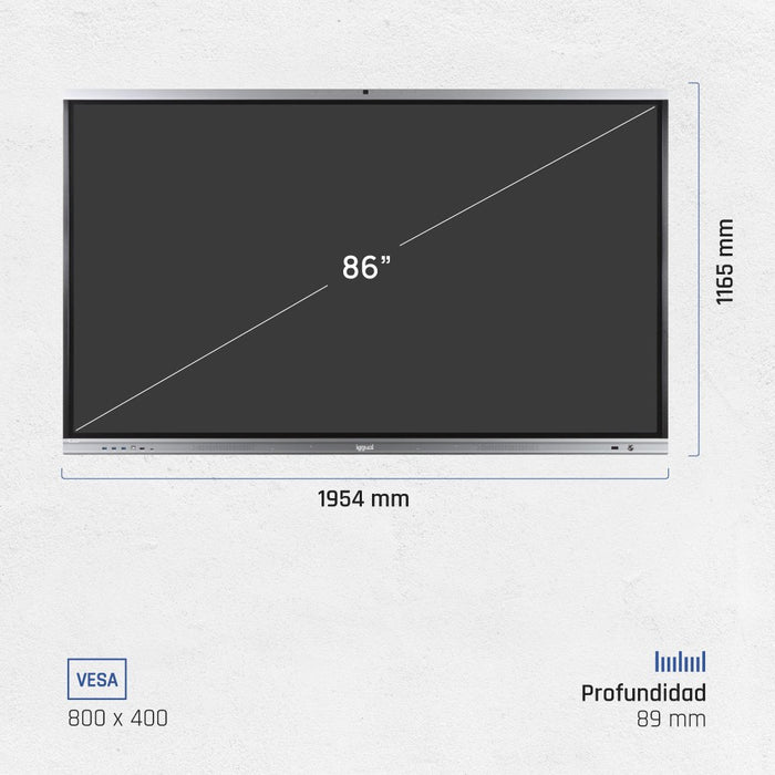 EAN 8435364318829 - iggual Orchid 86" Webcam Panel plano interactivo 2,18 m (86") LED Wifi 400 cd / m² 4K Ultra HD Negro Pant imagen 12