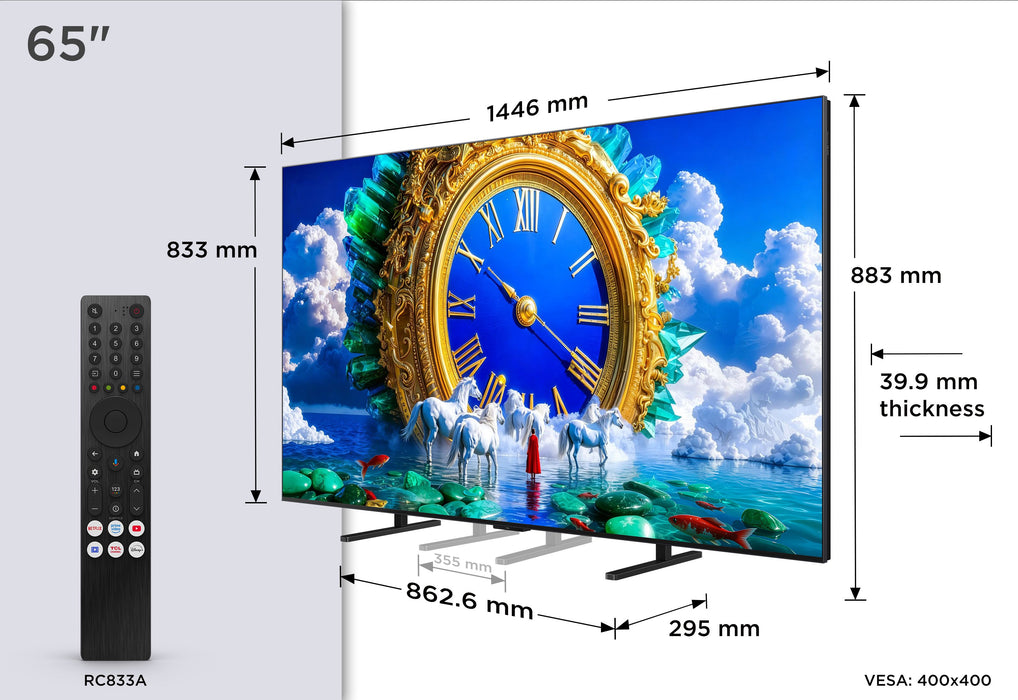 EAN 5901292530143 - TCL A400 65A400 Televisor 165,1 cm (65") 4K Ultra HD Smart TV Wifi Negro 700 cd / m² imagen 4