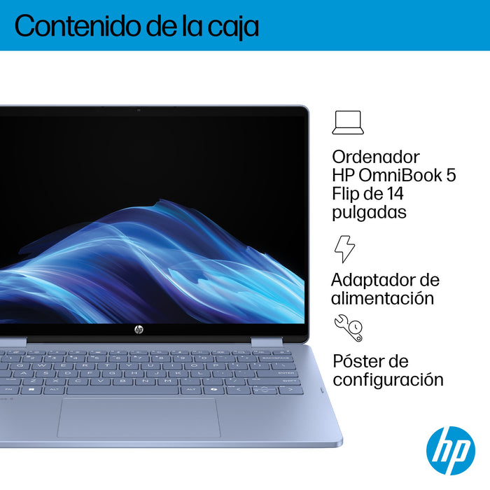 EAN 0199896061667 - HP OmniBook 5 Flip 2-in-1 Laptop 14-fp0044ns Intel Core 5 120U 35,6 cm (14") Pantalla táctil 2K 16 GB LPD imagen 4