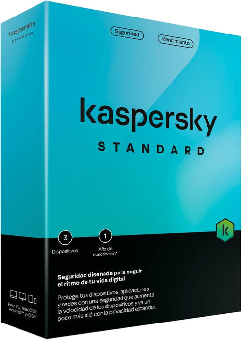 Antivirus Kaspersky Standard 3 Dispositivos 1 Año
