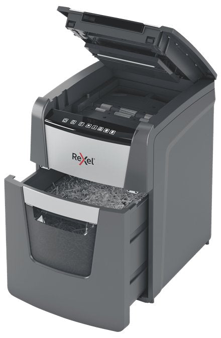 EAN 5028252613873 - Rexel Optimum AutoFeed+ 100X triturador de papel Corte cruzado 55 dB 22 cm Negro, Gris imagen 4
