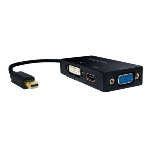 EAN 4052792046175 - LogiLink CV0110 adaptador de cable de vídeo 0,15 m Mini DisplayPort VGA + HDMI + DVI Negro imagen 2