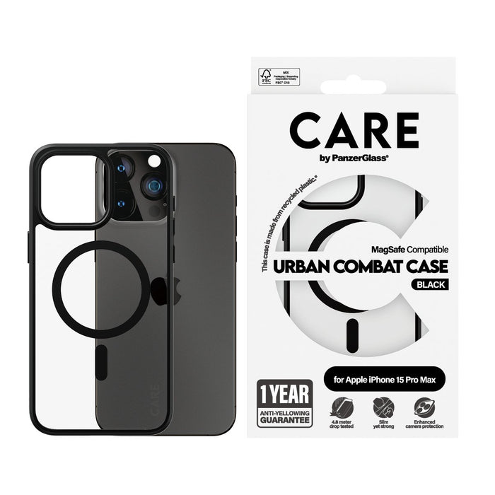 EAN 5715685005633 - PanzerGlass CARE™ by ® Urban Combat Case Transparent w. Black MagSafe iPhone 15 Pro Max funda para teléfo imagen 2