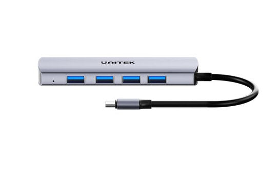 EAN 4894160057464 - UNITEK uHUB Q4 USB 3.2 Gen 1 (3.1 Gen 1) Type-C 10000 Mbit/s Gris imagen 3