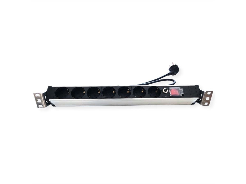 EAN 7630049628984 - VALUE 19.99.1637 unidad de distribución de energía (PDU) 7 salidas AC 1U Aluminio, Negro imagen 8