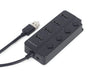EAN 8716309124683 - Gembird USB 2.0 powered 4-port hub with switches black USB 2.0 Type-A Negro imagen 3
