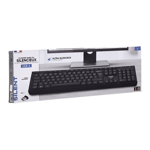 EAN 3303170114261 - T'nB KBSILENT teclado RF inalámbrico AZERTY Negro imagen 5